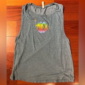 Gray Tank Top with Colorful Fish Logo